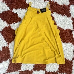 Fifty Street Vibrant Yellow Sleeveless Tank Top with Cut Out Style — Size L